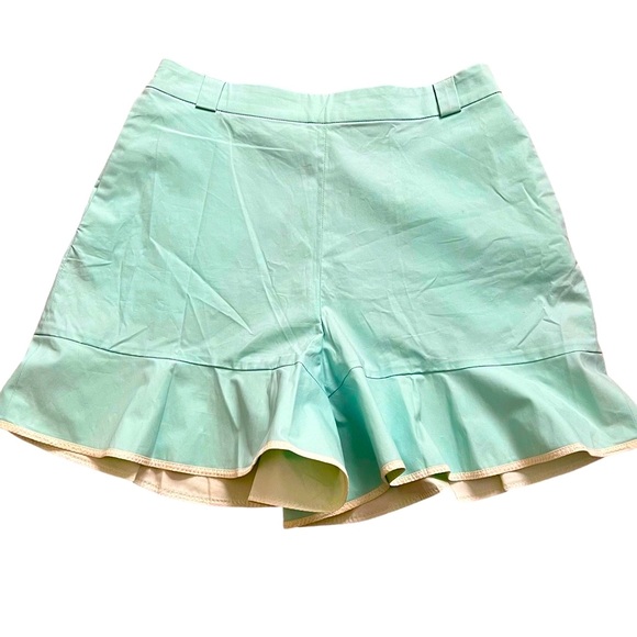 Kenzo Paris Mint Green Ruffle Hem High Waist Shorts XS - Picture 1 of 6